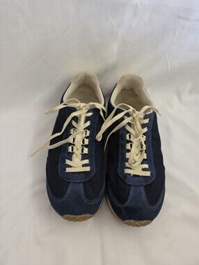 Zara Vintage Suede Sneakers | Navy Cream Lace-Up Size 38